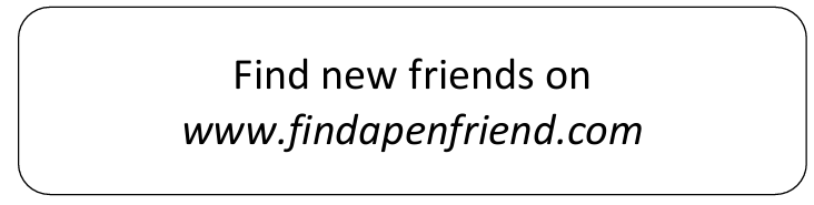 Werbebanner mit Text „Find new friends on www.findapfriend.com“